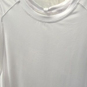White fabletic tank top